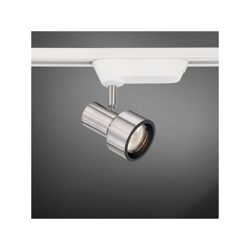 Track Head, Black, Brushed Nickel