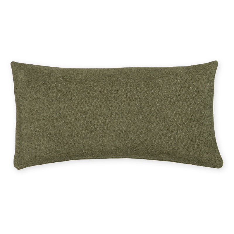 Coussin décoratif Cascade Getty, Plumes, Vert, Rectangle H 14 po x l 26 po