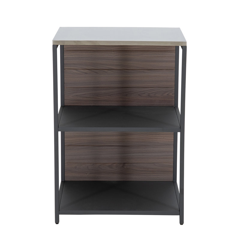 Étagère de rangement ouverte à 3 niveaux en acier inoxydable l 25 po x P 21 po x H 36,02 po SUNJoy