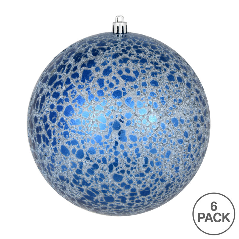 Ornement boule craquelée, Bleu minuit