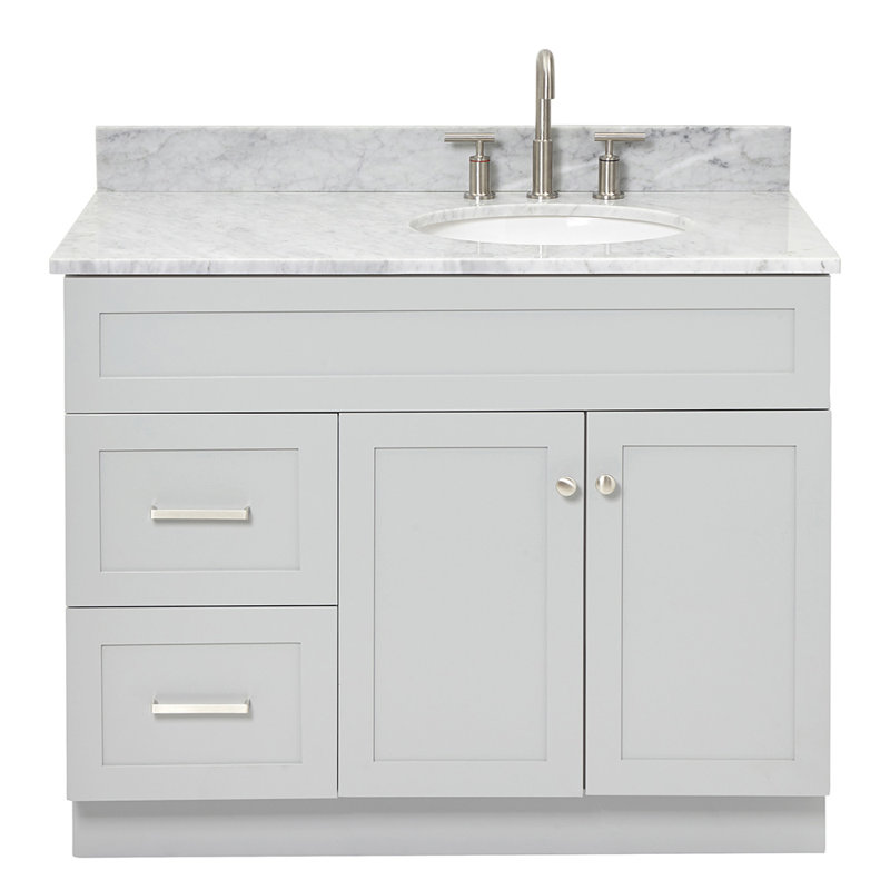 Meuble-lavabo simple 43 po Partham, Gris