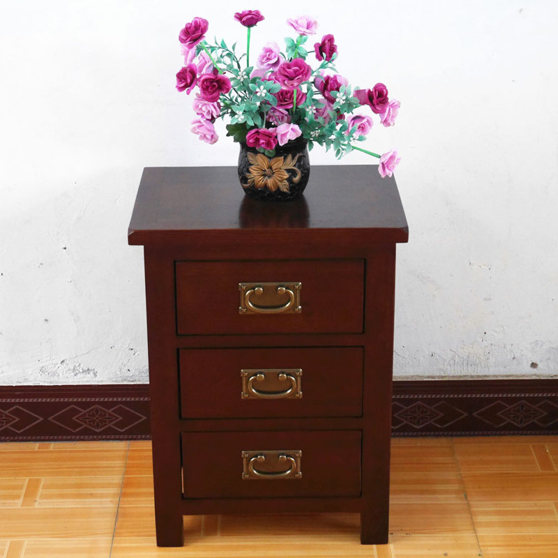 Shickley 43cm W Bedside Table, Walnut