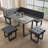 Simple and Stylish 5 - Person Breakfast Nook Dining Table Set-113430897