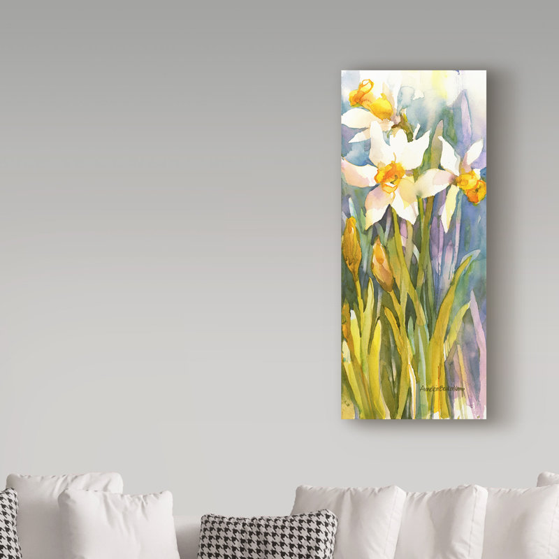 «Narcissus» par Mattox, reproduction d'aquarelle sur toile tendue, H 24 po x l 10 po x P 2 po