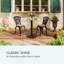 Patras Square Metal Outdoor Bistro Table , 60cm cm W 60cm cm D