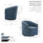 Fauteuil d'appoint pivotant en tissu Wanti-1172649928