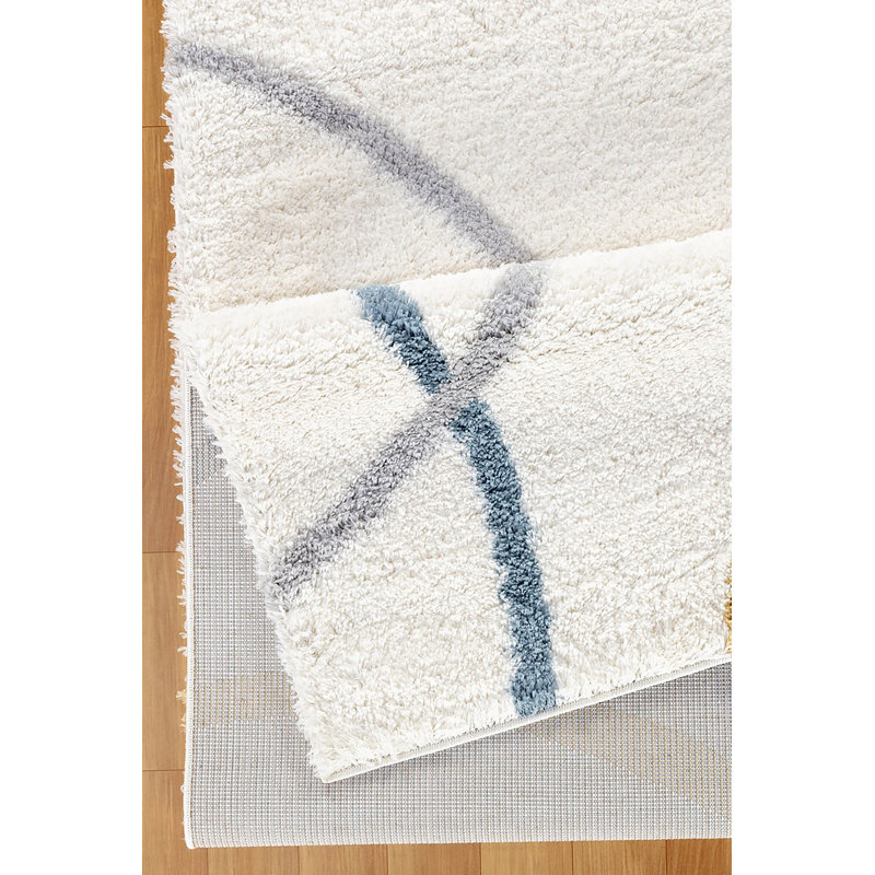 Tapis ivoire à poils longs Loft, Rectangle 7 pi 10 po x 9 pi 10 po