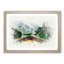 Boat in Lago Di Braies Italy in Abstract - Picture Frame Painting Print-55679390-55679391