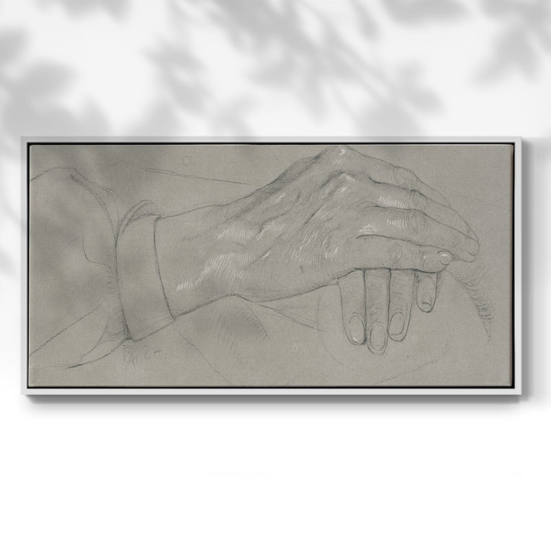 Série abstraite - CMXV III - Toile tendue avec châssis encadré - Prêt à être accroché, H 17 po x l 33 po, Blanc