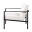 Élégante chaise d'appoint blanche avec égratignures