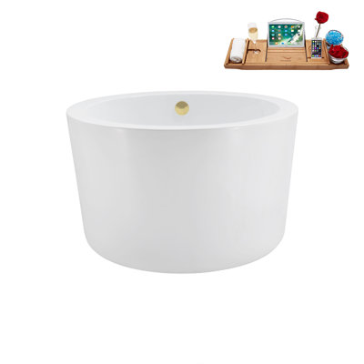 41.1'' x 41.1'' Soaking Acrylic Bathtub