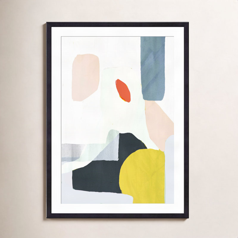 «Summer Salad II» par Victoria Borges - peinture encadrée, H 22,09 po x l 16,09 po x P 1,1 po, Noir