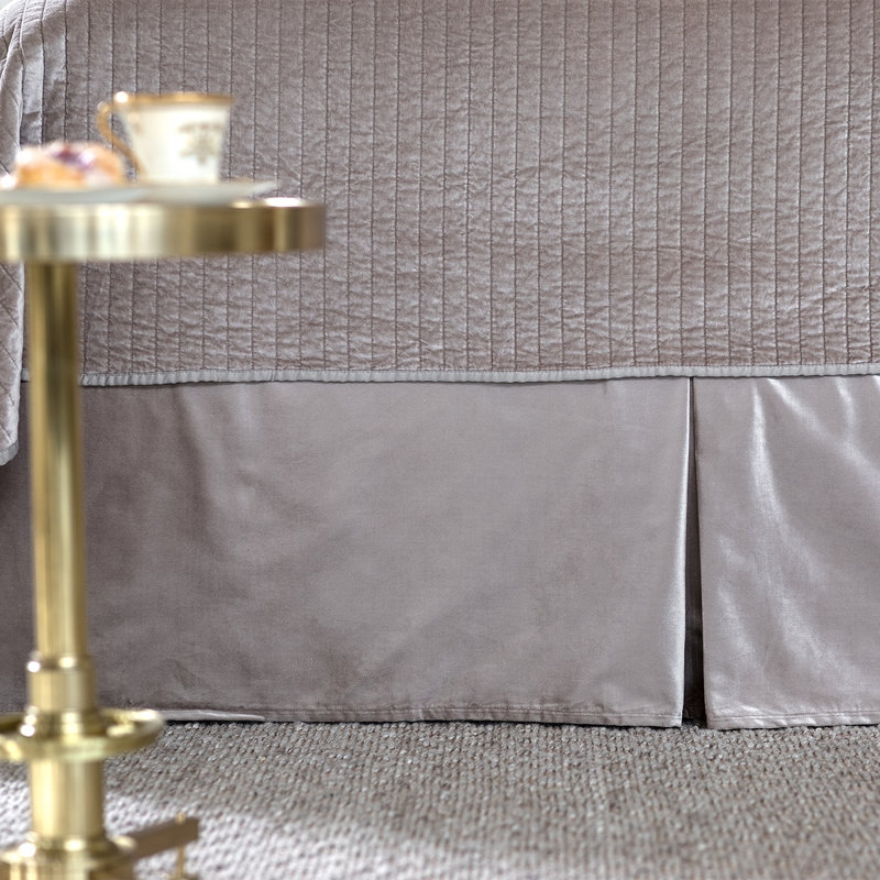 Aria Silk Tailored Bed Skirt, Raffia