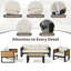 5-Person Aluminum Frame Outdoor Conversation Set with Fold-Out Side Tables-1761554885
