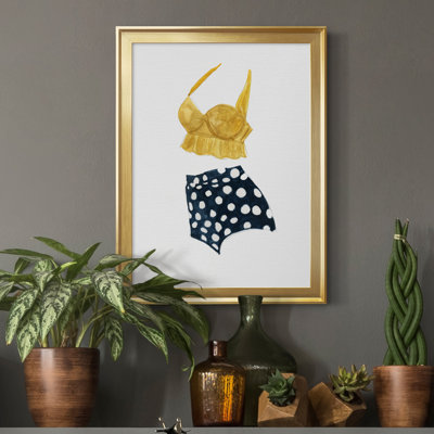 Rétro maillots de bain IV - Peinture sur toile encadrée