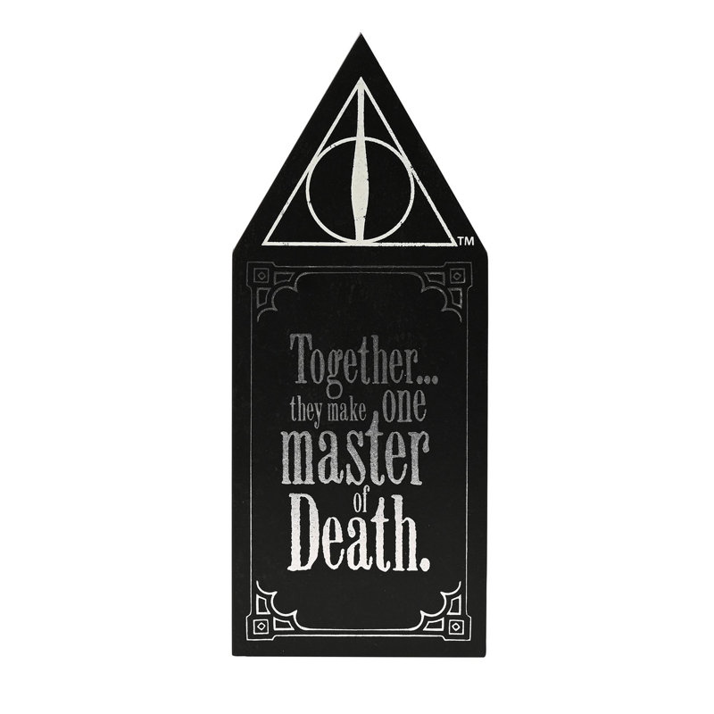 Harry Potter Dark Arts Glow In The Dark Wooden Plaque Deathly Hallows