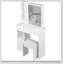 Compact 29.2-Inch Vanity Table With Sliding Drawer, Touch-Control LED Mirror, And Padded Stool For Small Spaces-1626872048
