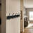 20.5 in. Matte Black 5-Hook Wall-Mounted Hookboard-126173333