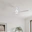 Ventilateur de plafond intérieur / extérieur 60 po avec lumière DEL, intensité variable 6CCT Valen, ventilateur de plafond avec télécommande Valen - blanc mat-18285799-18285798