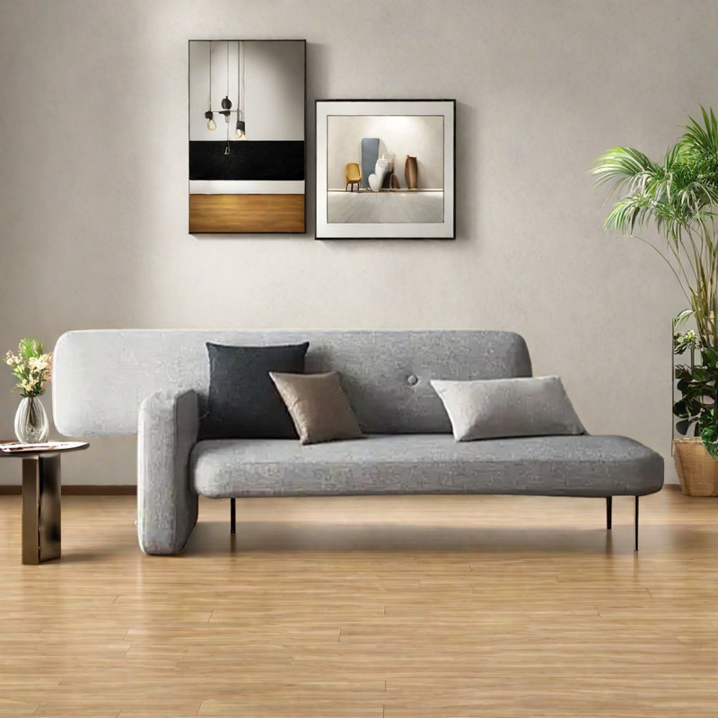 Chaise haute et durable, Gris, Orienté à gauche (vu de face)