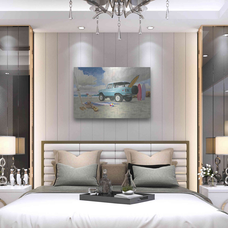 Lark Manor ™ «Beach Ride I» par James Wiens, art mural en métal, H 24 po x l 36 po