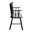 Banc classique noir avec accoudoirs Windsor