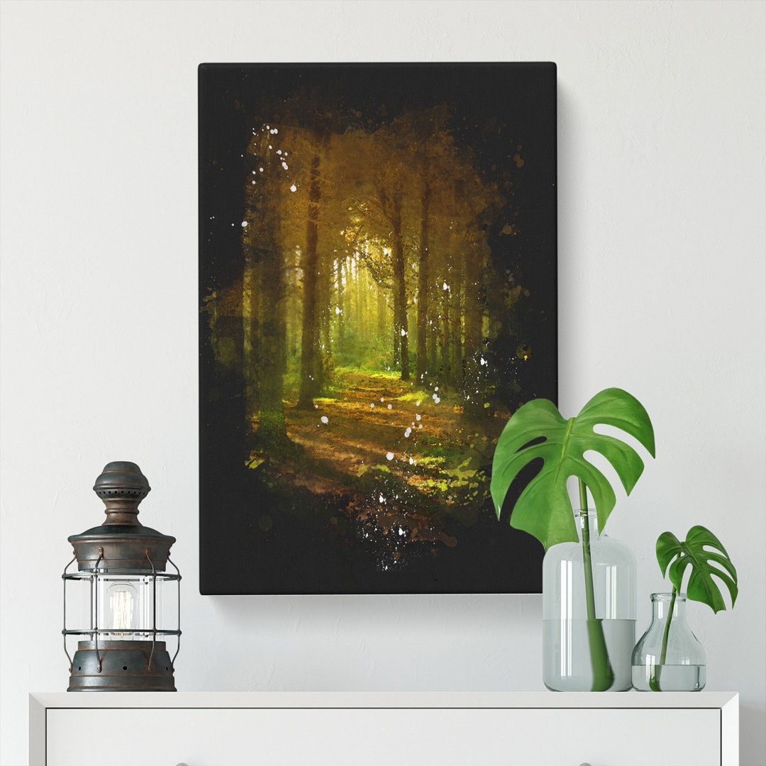Sunlight Forest Vol.7 Paint Splash - Wrapped Canvas Graphic Art