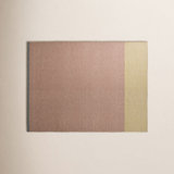 Bousta Wool Striped Area Rug in Orange/Yellow/Gray
