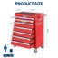 Coffre à outils 5/7 tiroirs, chariot à outils roulant avec roulettes, armoire de rangement pour outils de grande capacité avec serrure à clé, boîte à outils pour le garage, atelier, entrepôt - noir / rouge / bleu-1069271800
