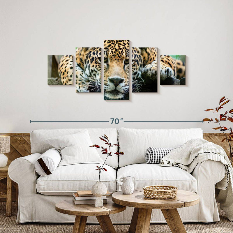 Lazy Leopard, 24" H x 55" W