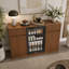 Modern Fluted Design with Built In Power Hub Freestanding Bar Cabinet for Dining Room and Kitchen-666791173-666791195