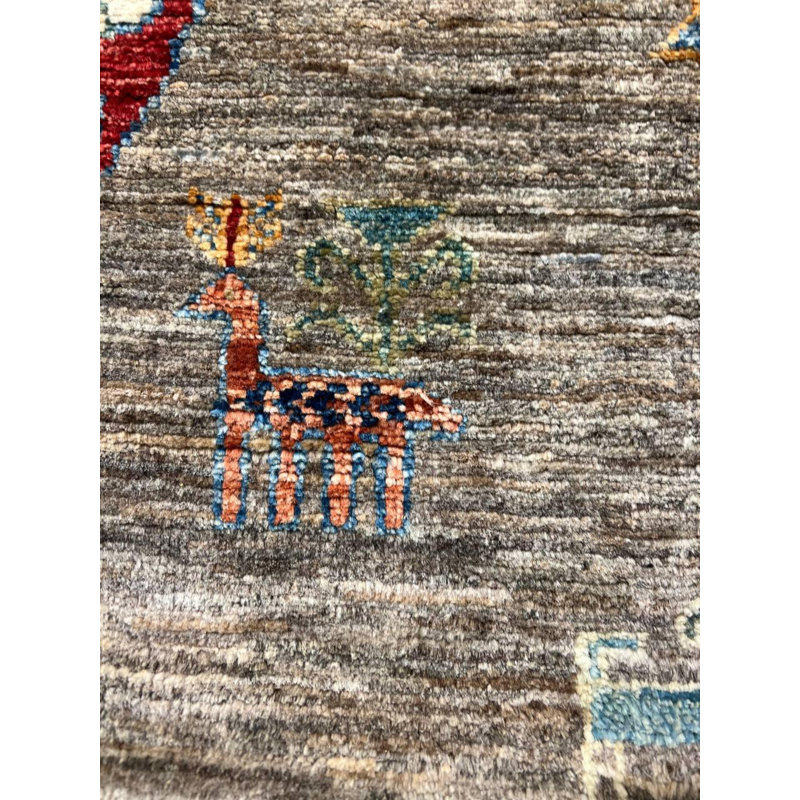 Abstract Area Rug in Gray