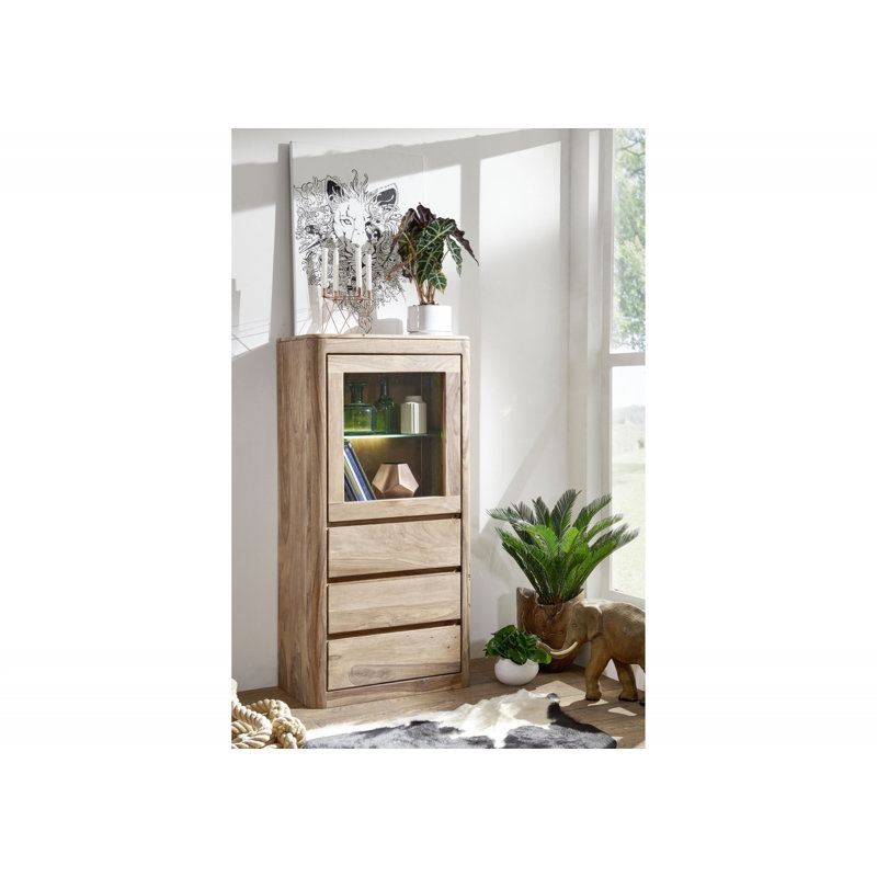 Toronto Display Cabinet, Smoked Cherry
