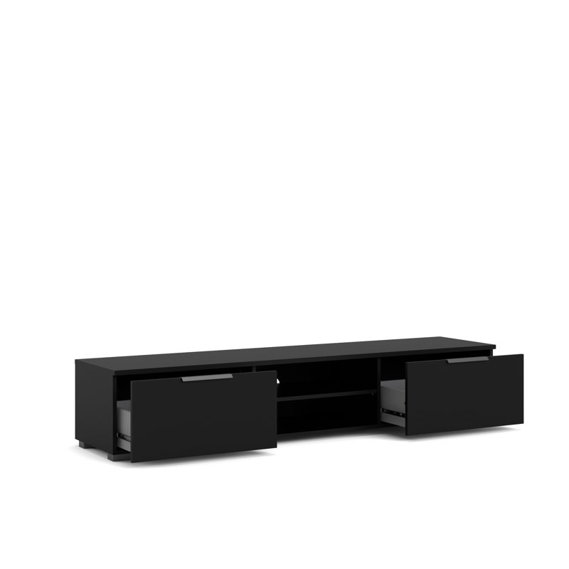 Karlin 68 Inch Wide Media Console, Black Matte
