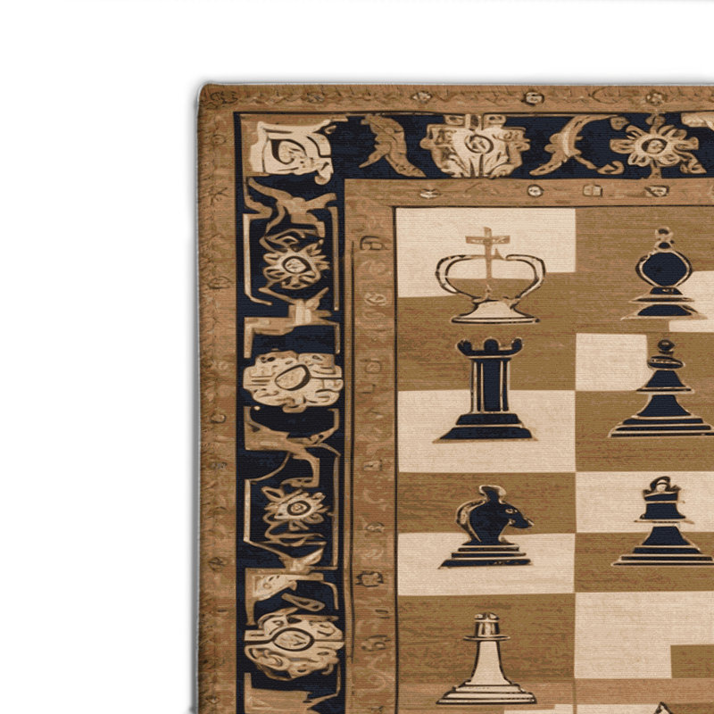 French Brown Indoor and Outdoor Area Rug, Rectangle 4' x 6'