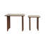 Kip Nested Travertine & Acacia Wood Side Tables