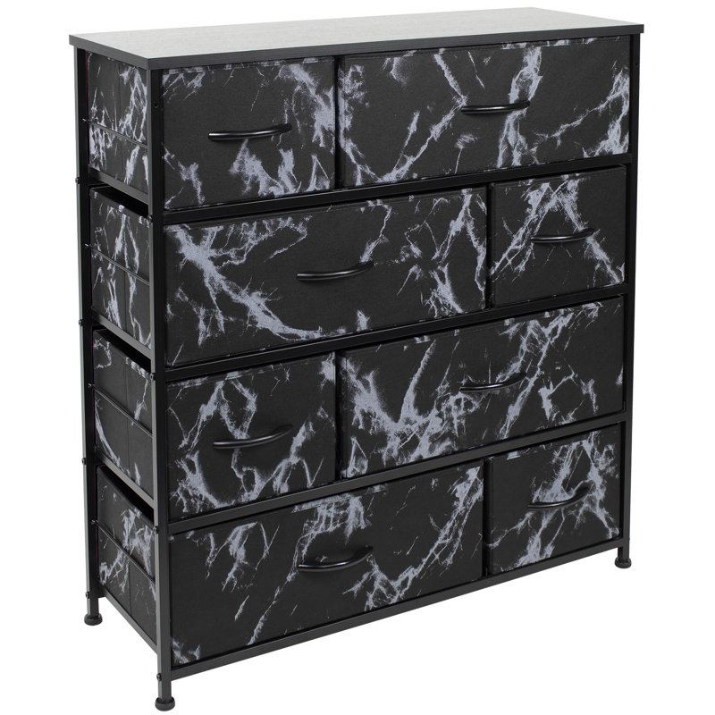Commode à 8 tiroirs Sorbus, Noir