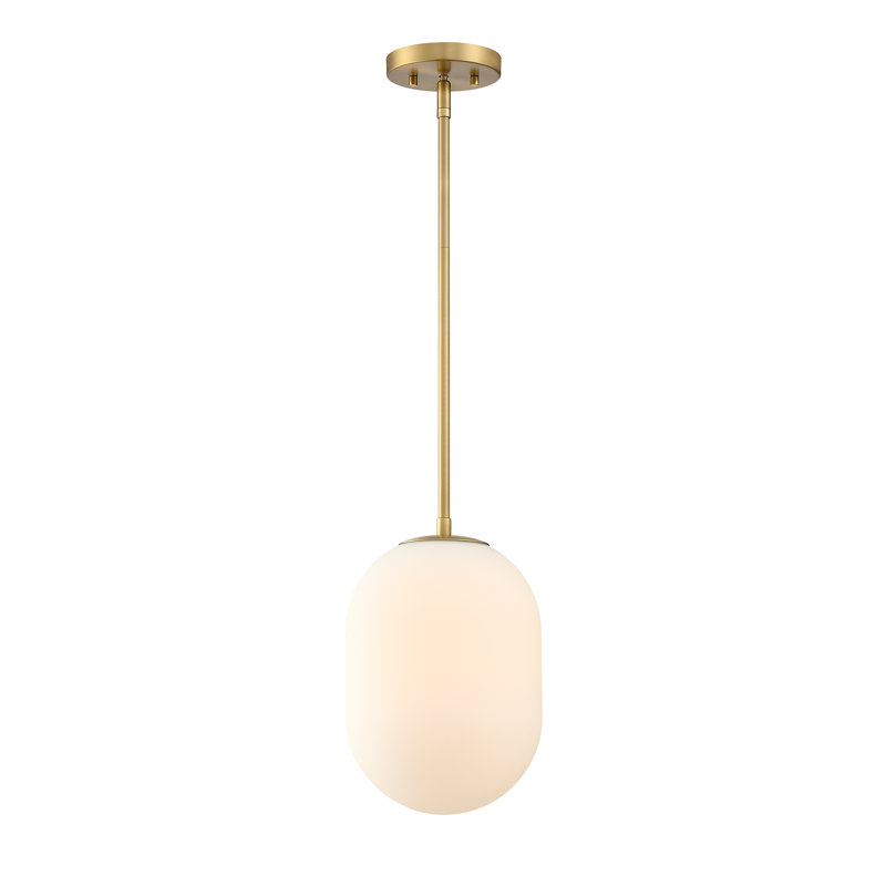 Luminaire suspendu simple à 1 lumière Kiani, Laiton doré