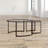 Lauretta 36" Glass And Steel Round Nested Coffee Tables-2141362531