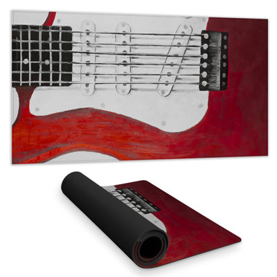 Red electric guitar - 15.75"x31.50" Desk mat