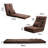 Triple Fold Down Reclining Bed, 14 - Section Adjustable, 5 Positions, Fabric Surface, Linen Filler, Metal Frame, Pillow, Apartment Dwellers Convertible Adjustable Options, Design, Upholstery, Filled,