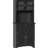 Kitchen Buffet With , Black Pantry Storage Cabinet Drawer & Microwave Space, Adjustable Shelves For Pots And Appliance Elegant Drawer, Space Pan Management