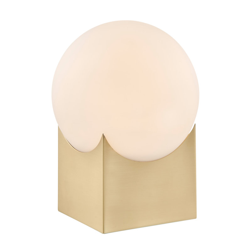 Lampe de table 11 po Loper, Givré, Or