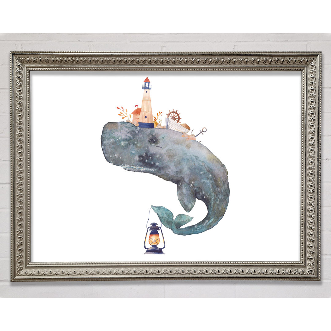 The Seaside Whale - Einzelner Bilderrahmen Kunstdrucke