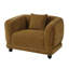 Fauteuil Lennox Brown en chenille avec coussin