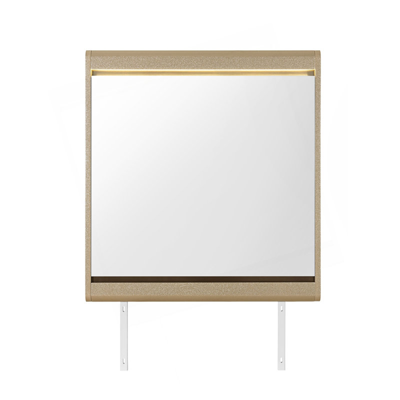 GIGI GOLD MIRROR WITH LED LIGHTS