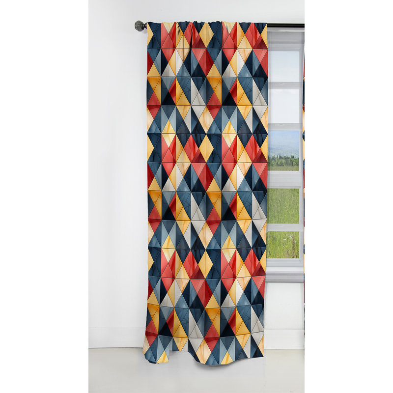 Scandinavian Simplicity Marble Motif I - Rideau occultant en marbre marbré abstrait - 1 panneaux, L 52 po x L 90 po