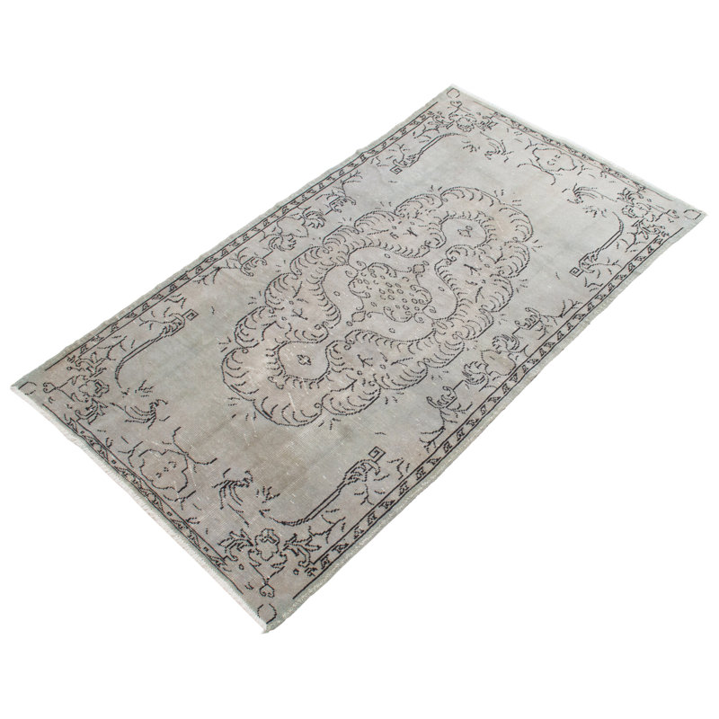 Rafhael One-of-a-Kind 5'0" X 9'2" New Age Wool Area Rug in Grey