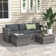 Abler Wicker 3 - Person Modular Patio Conversation Sets with Cushions