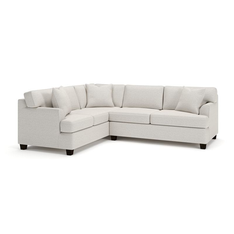 Conradina Upholstered L-Sectional, Left Hand Facing, Macarena Light Gray Canvas